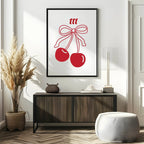 Cherry Angel Number Print | Coquette Wall Art - Larosier Prints