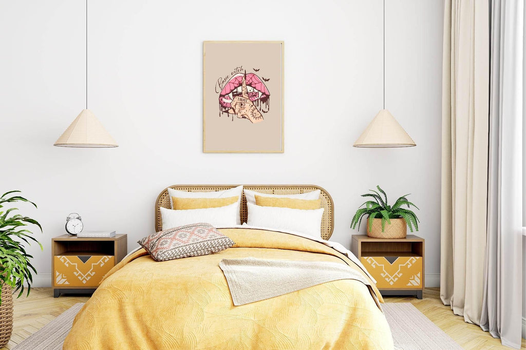 Basic Witch Print | Pink Wall Art - Larosier Prints