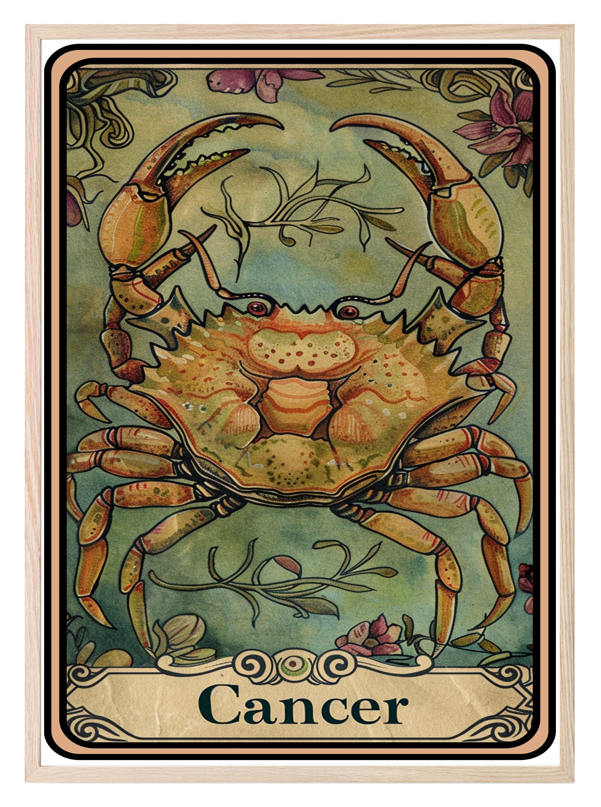 Star Sign Prints | Zodiac Tarot Card Wall Art Cancer