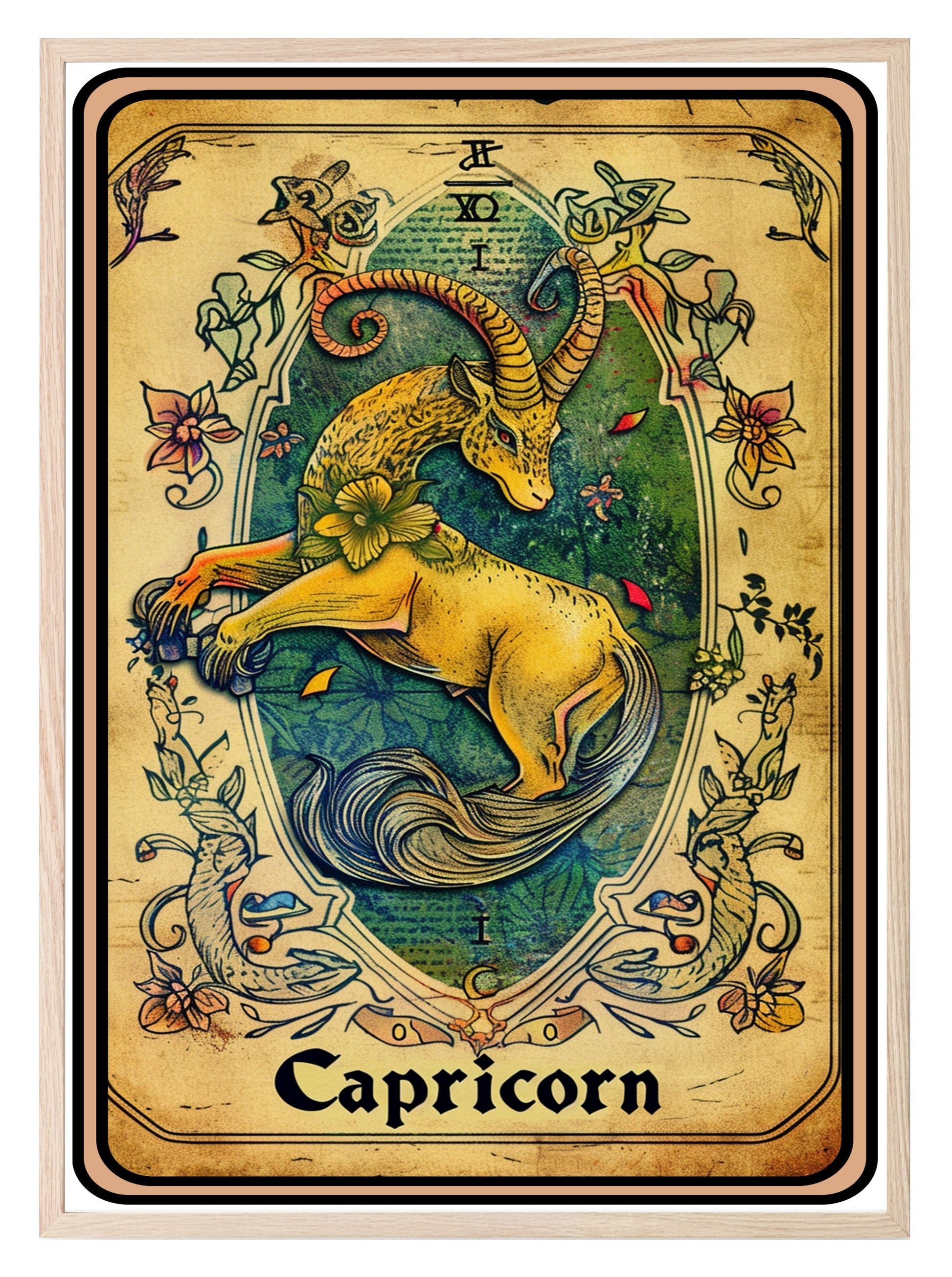 Star Sign Prints | Zodiac Tarot Card Wall Art Capricorn