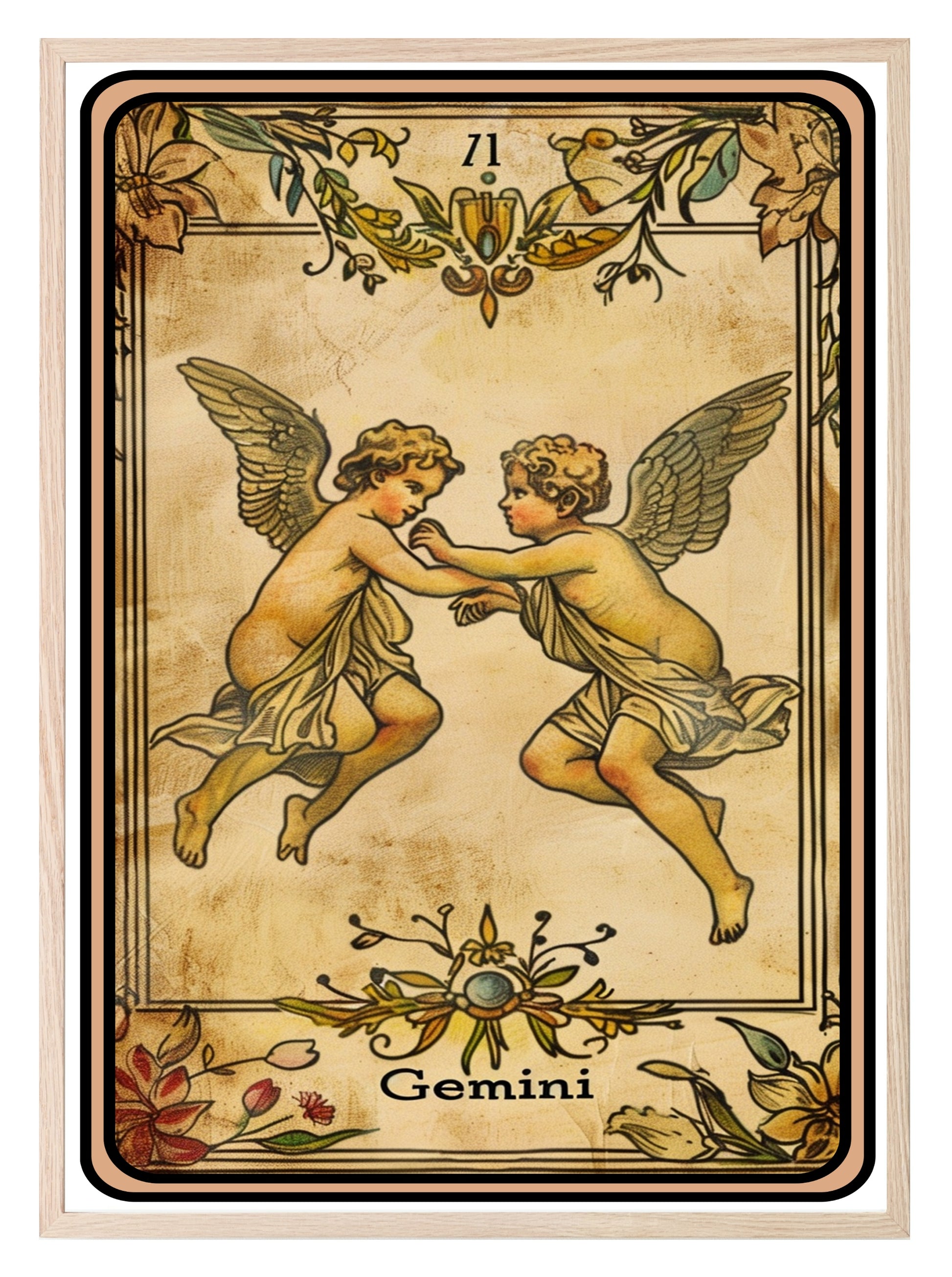 Star Sign Prints | Zodiac Tarot Card Wall Art Gemini