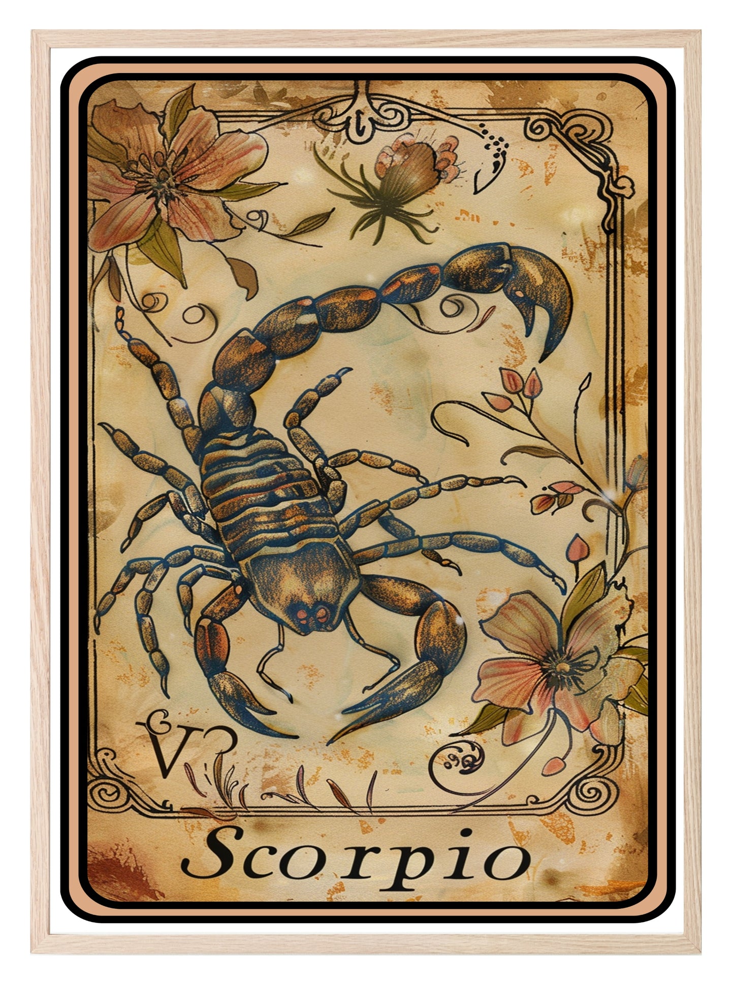 Star Sign Prints | Zodiac Tarot Card Wall Art Scorpio