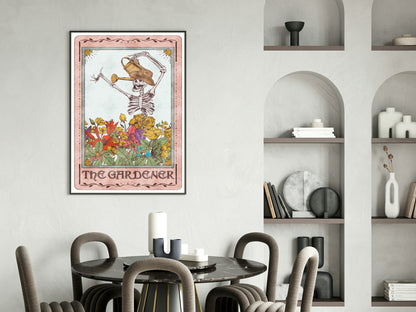 The Gardener Print | Pink Tarot Card Wall Art