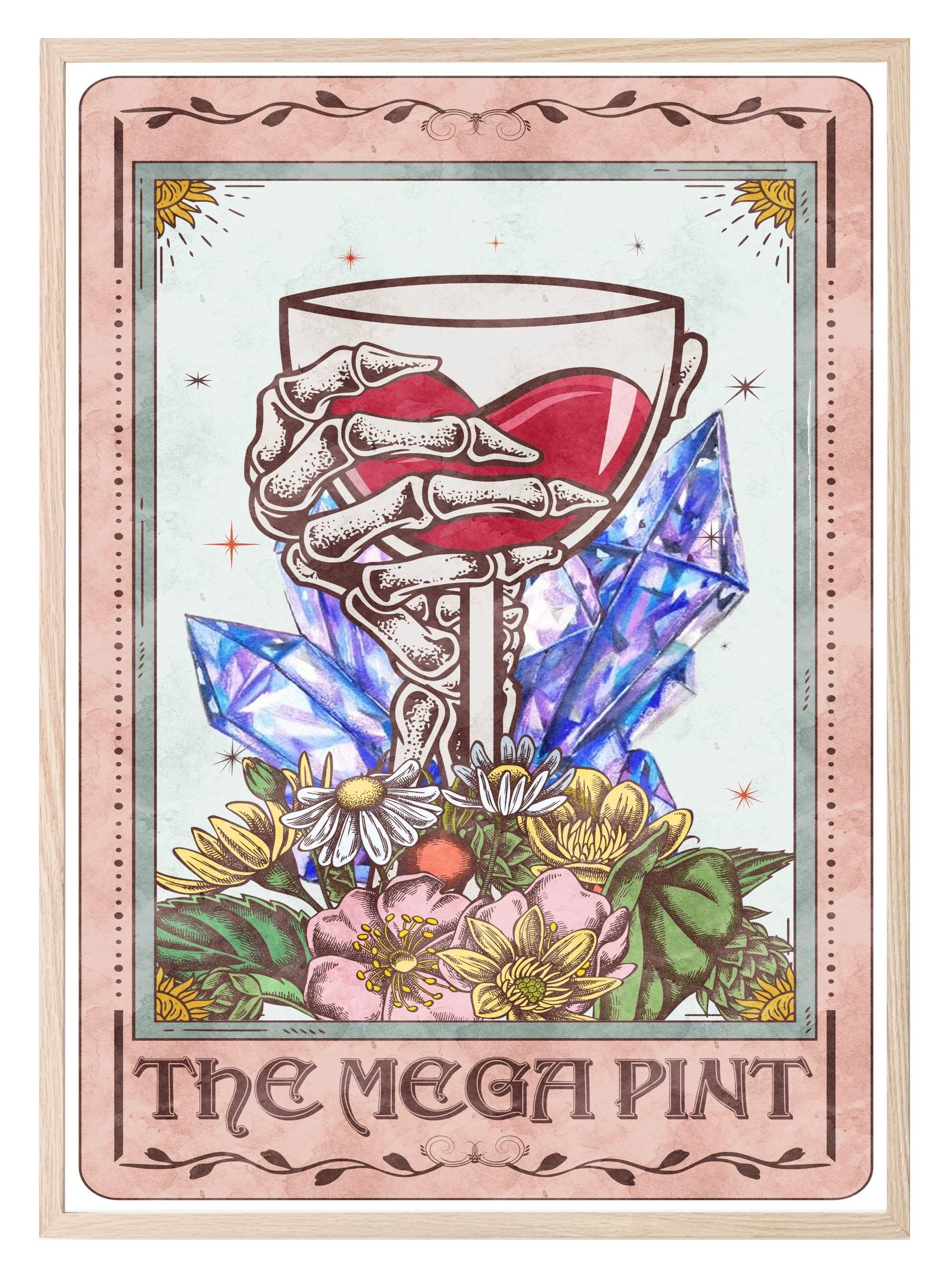 The Mega Pint Print | Pink Tarot Card Wall Art - Larosier Prints