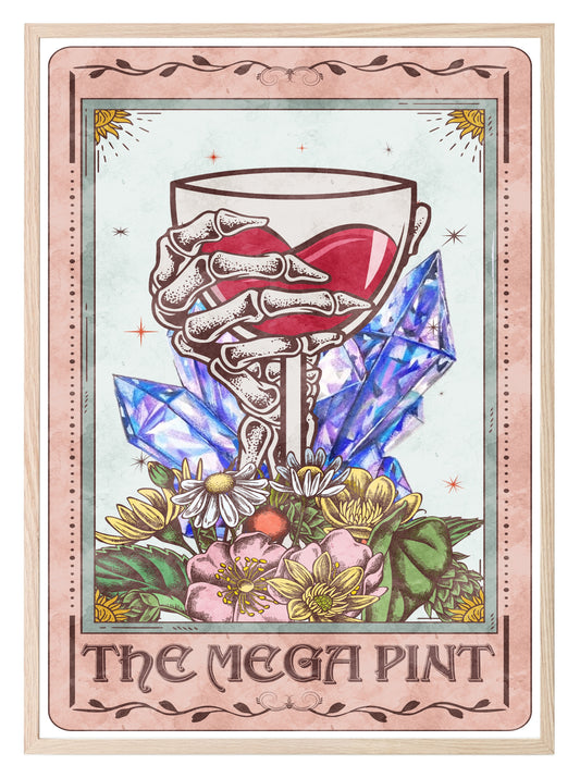 The Mega Pint Print | Pink Tarot Card Wall Art