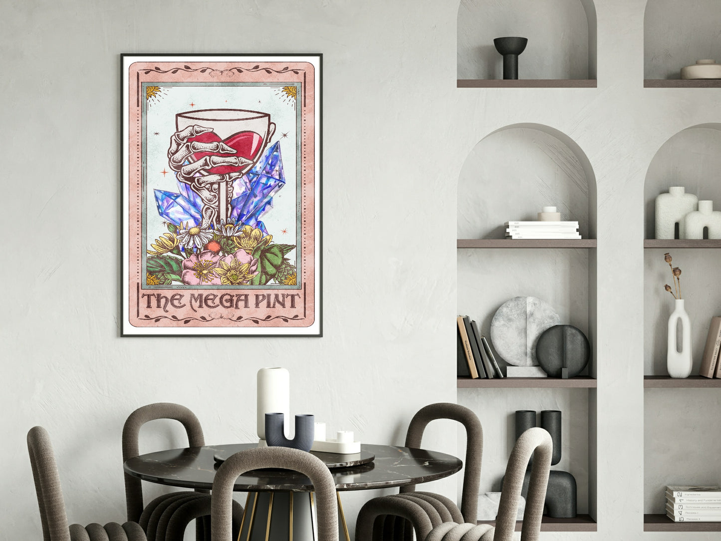 The Mega Pint Print | Pink Tarot Card Wall Art