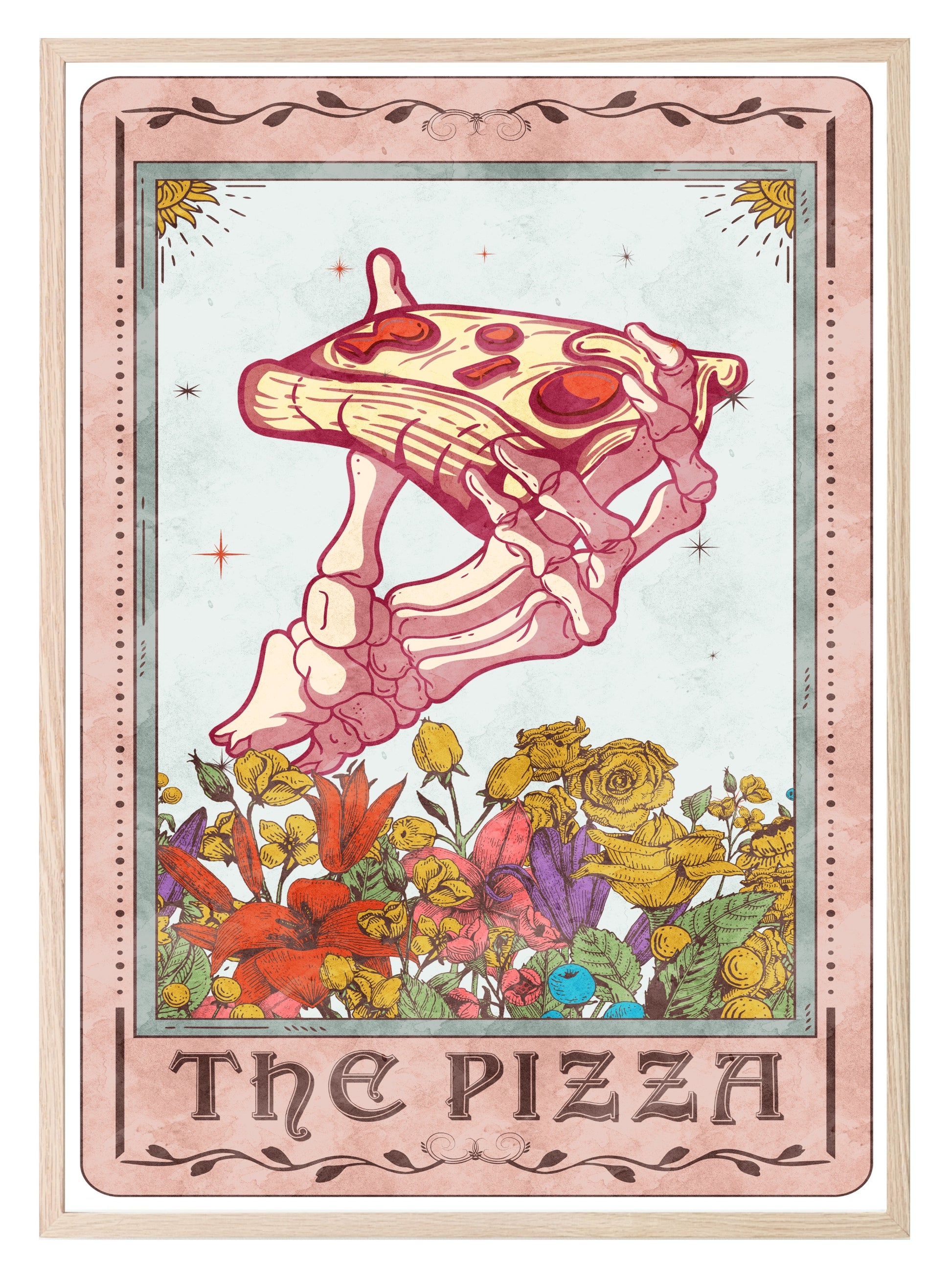 The Pizza Print | Pink Tarot Card Wall Art