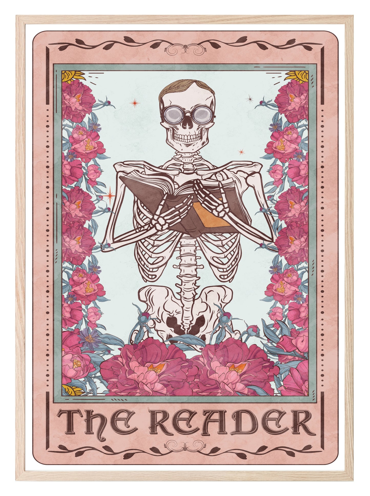 The Reader Print | Pink Tarot Card Wall Art