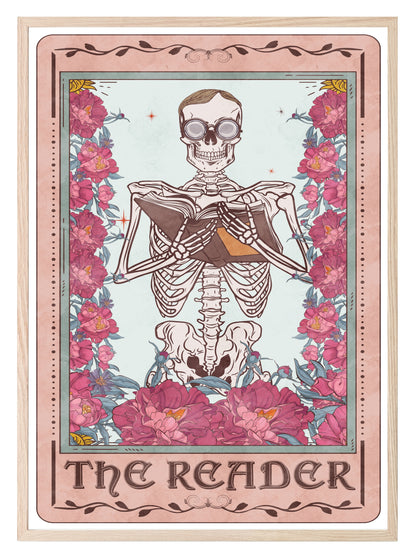 The Reader Print | Pink Tarot Card Wall Art