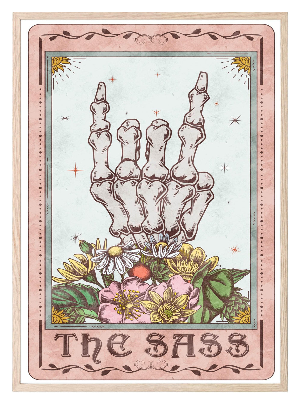 The Sass Print | Pink Tarot Card Wall Art - Larosier Prints