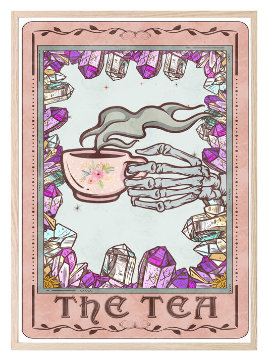 The Tea Print | Pink Tarot Card Wall Art