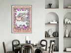 The Tea Print | Pink Tarot Card Wall Art - Larosier Prints