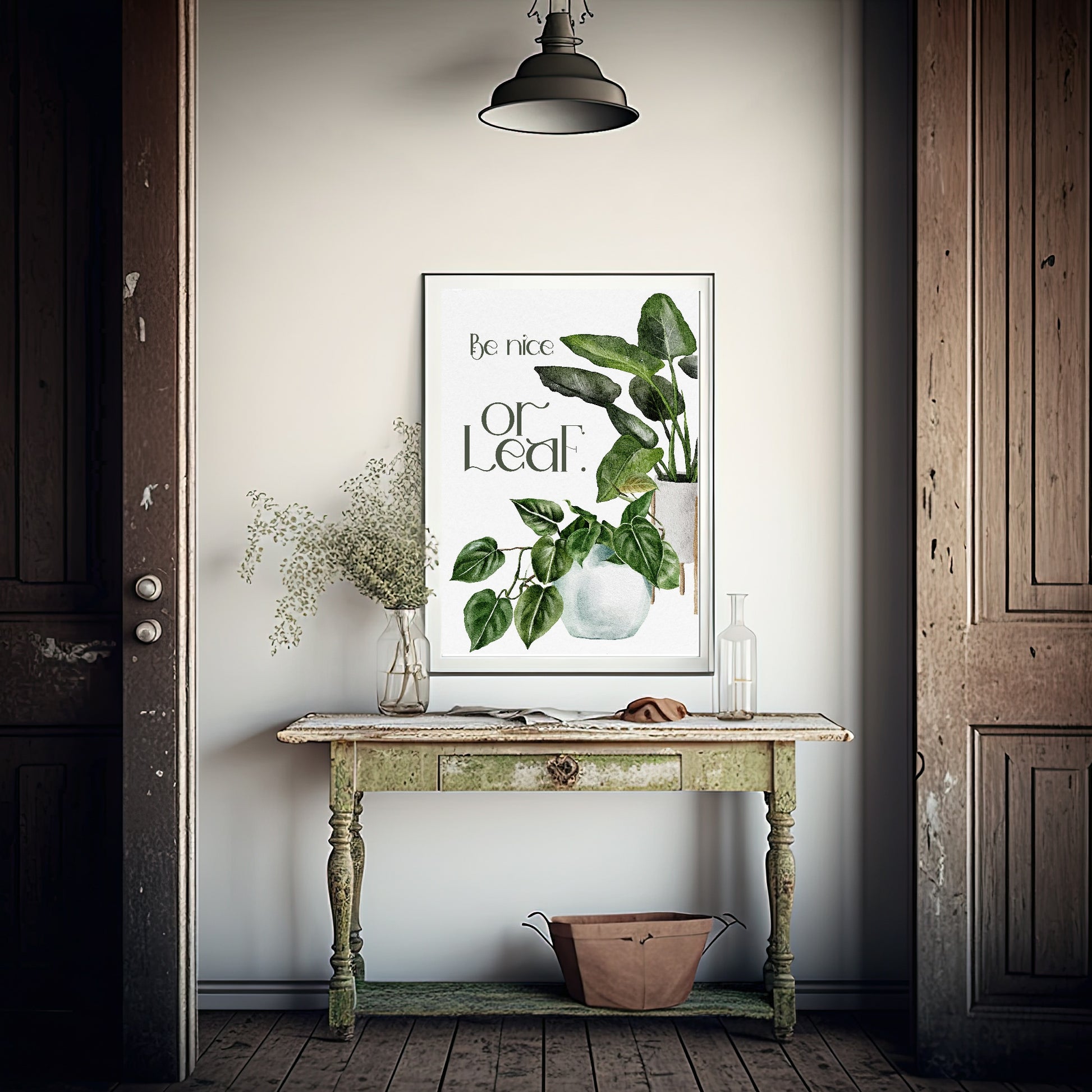 Be Nice Or Leaf Print | Sassy Plant Wall Art