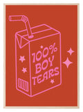Teen 100% Boy Tears Print | Pink Fun Wall Art - Larosier Prints