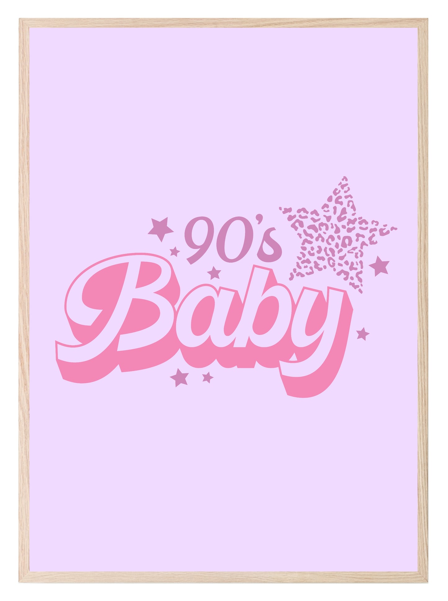 90's Baby Print | Pink Fun Wall Art