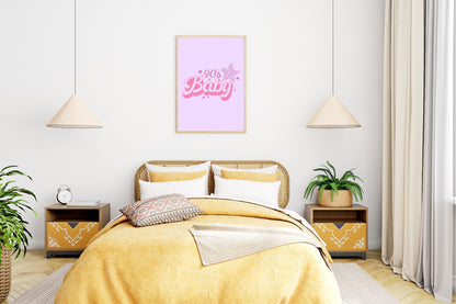 90's Baby Print | Pink Fun Wall Art