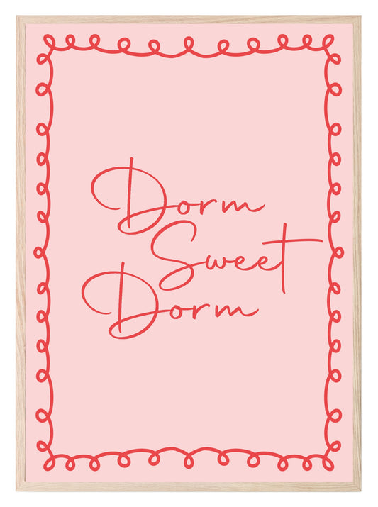 Dorm Sweet Dorm Print | University Bedroom Wall Art