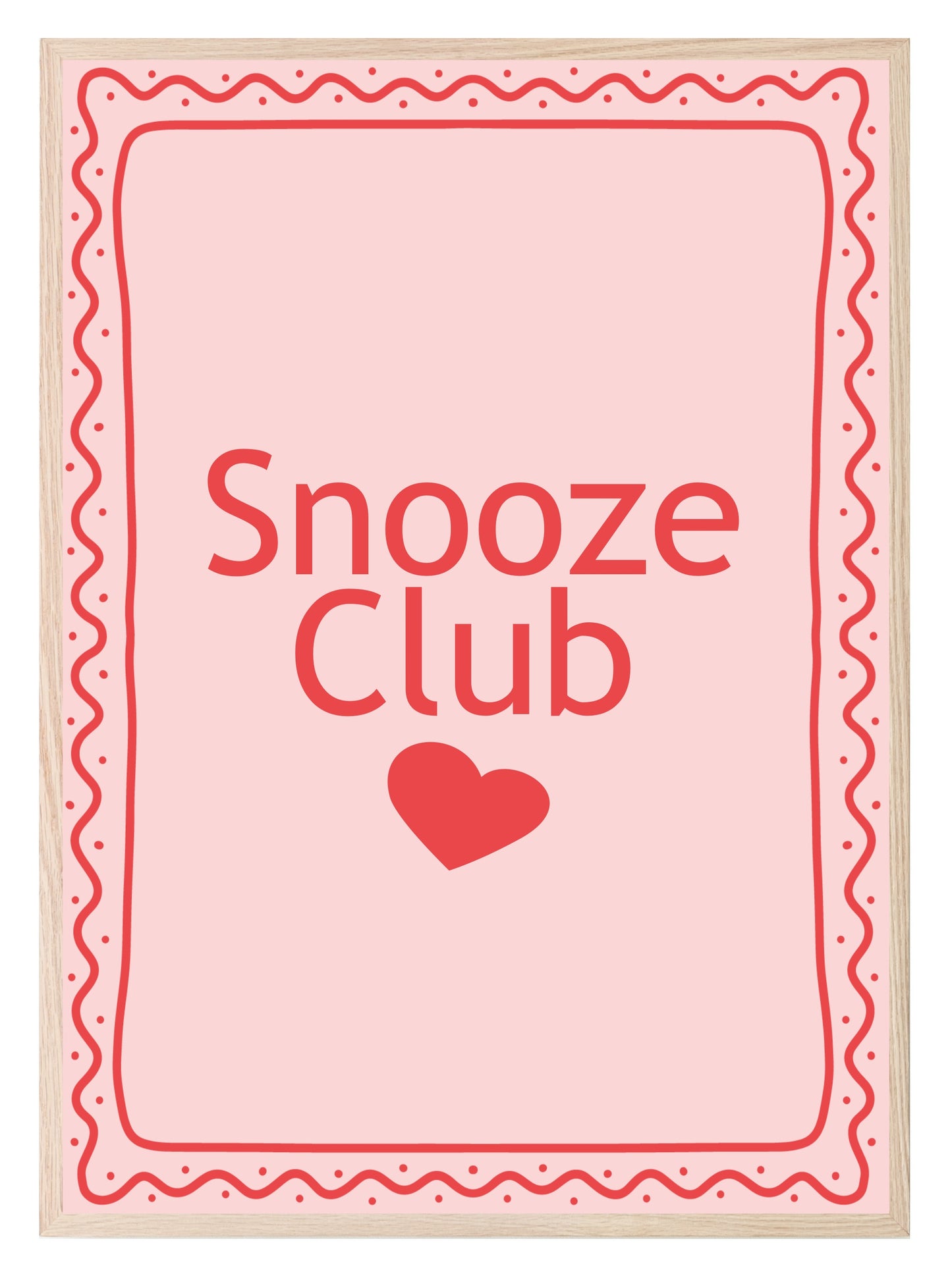 Snooze Club Print | Bedroom Wall Art