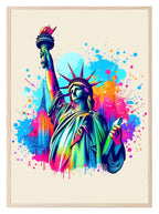Watercolour The Statue Of Liberty Print | Travel Landmark Wall Art - Larosier Prints