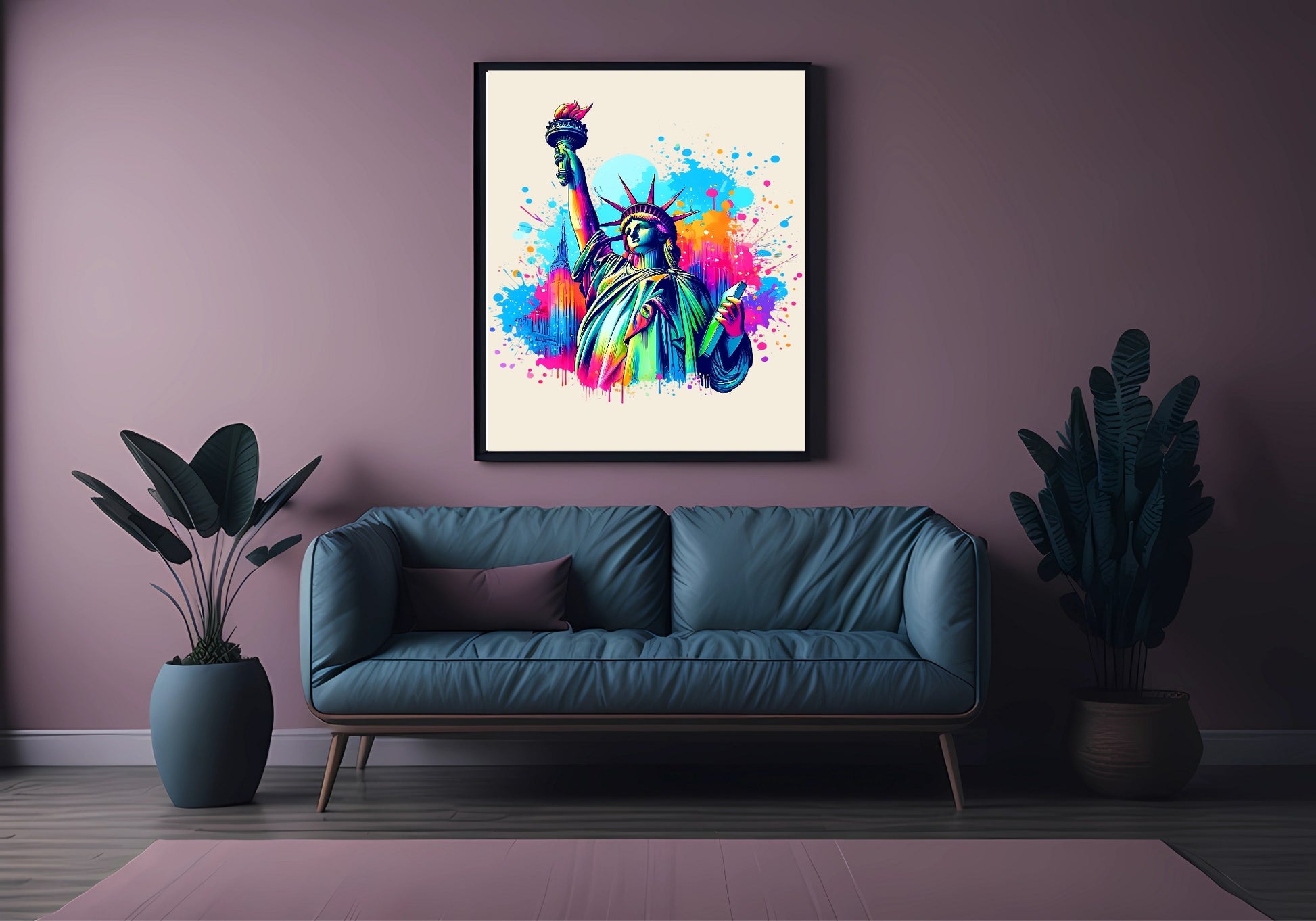 Watercolour The Statue Of Liberty Print | Travel Landmark Wall Art