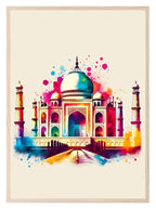 Watercolour The Taj Mahal, India Print | Travel Landmark Wall Art - Larosier Prints