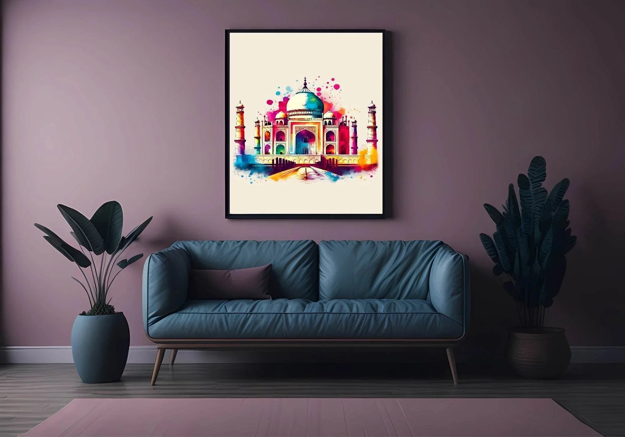 Watercolour The Taj Mahal, India Print | Travel Landmark Wall Art - Larosier Prints