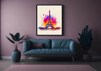Watercolour Eiffel Tower, Paris Print | Travel Landmark Wall Art - Larosier Prints