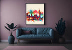 Watercolour Westminster & Big Ben, London Print | Travel Landmark Wall Art - Larosier Prints