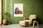 Watercolour The Colosseum, Italy Print | Travel Landmark Wall Art - Larosier Prints