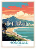 Honolulu, Hawaii Print | Travel Wall Art - Larosier Prints