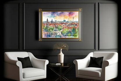 Berlin, Germany Print | Water Coloured Wall Art