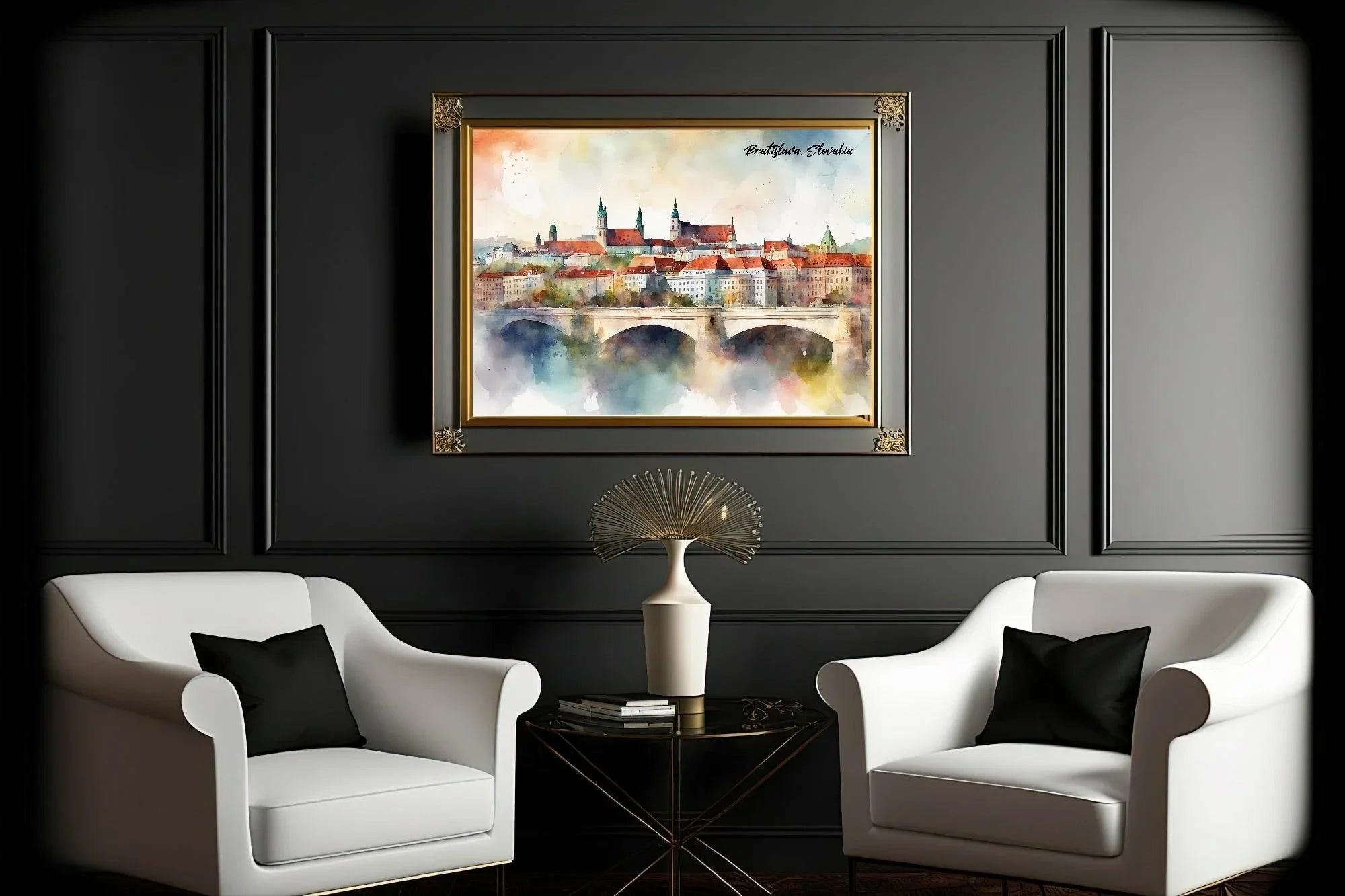 Bratislava, Slovakia Print | Water Coloured Wall Art - Larosier Prints