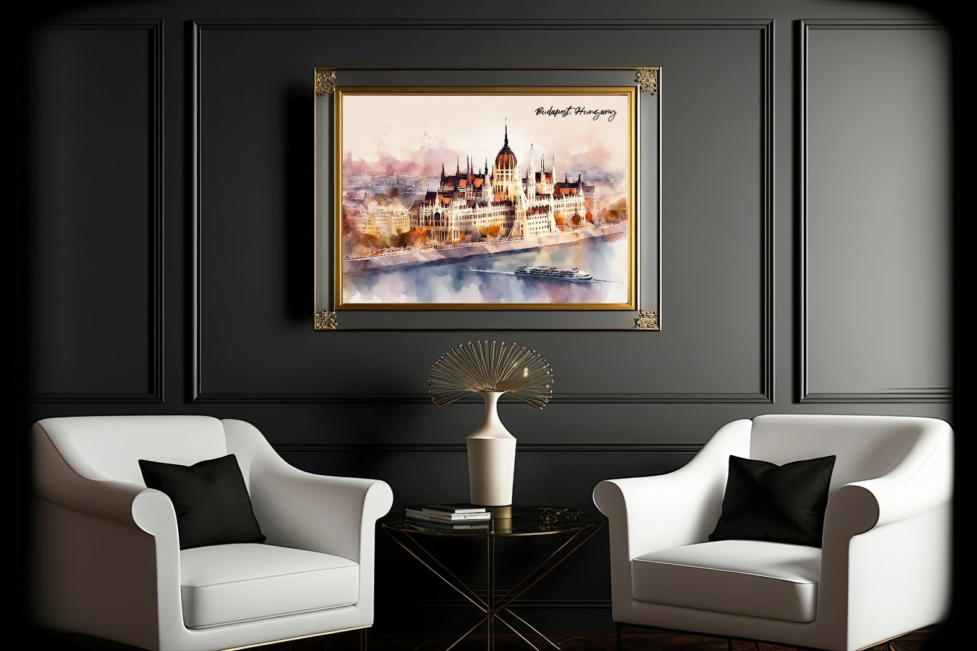 Budapest, Hungary Print | Water Coloured Wall Art