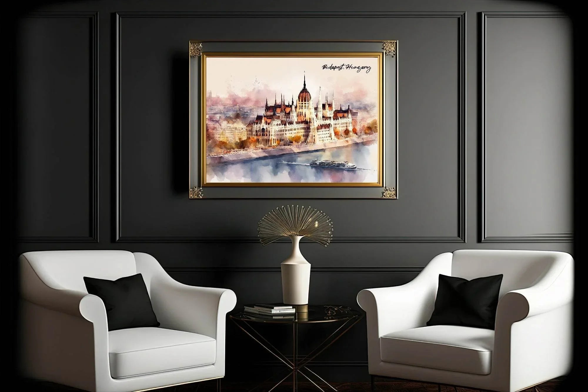 Budapest, Hungary Print | Water Coloured Wall Art - Larosier Prints