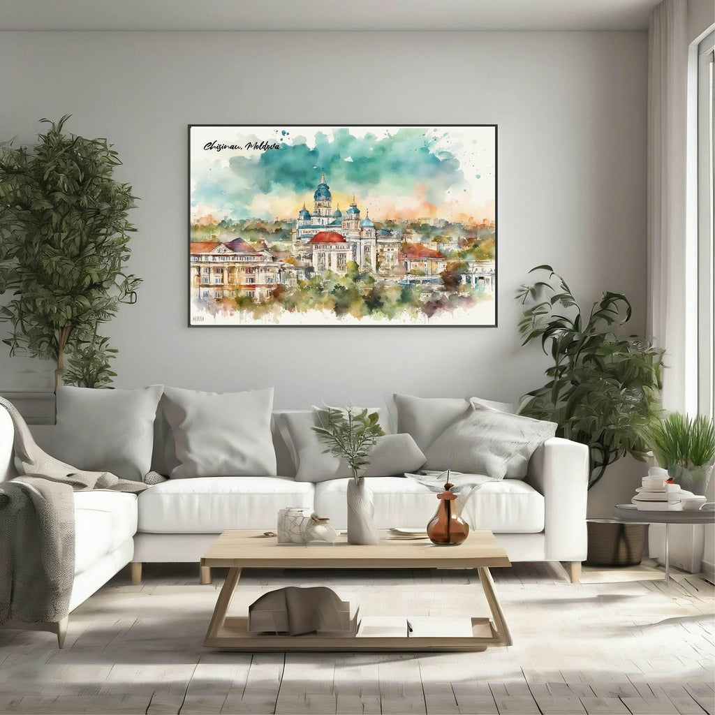Chisinau, Moldova Print | Water Coloured Wall Art - Larosier Prints