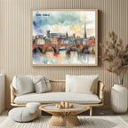 Dublin, Ireland Print | Water Coloured Wall Art - Larosier Prints