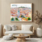 Lisbon, Portugal Print | Water Coloured Wall Art - Larosier Prints