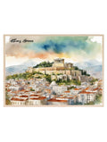 Athens, Greece Print | Water Coloured Wall Art - Larosier Prints