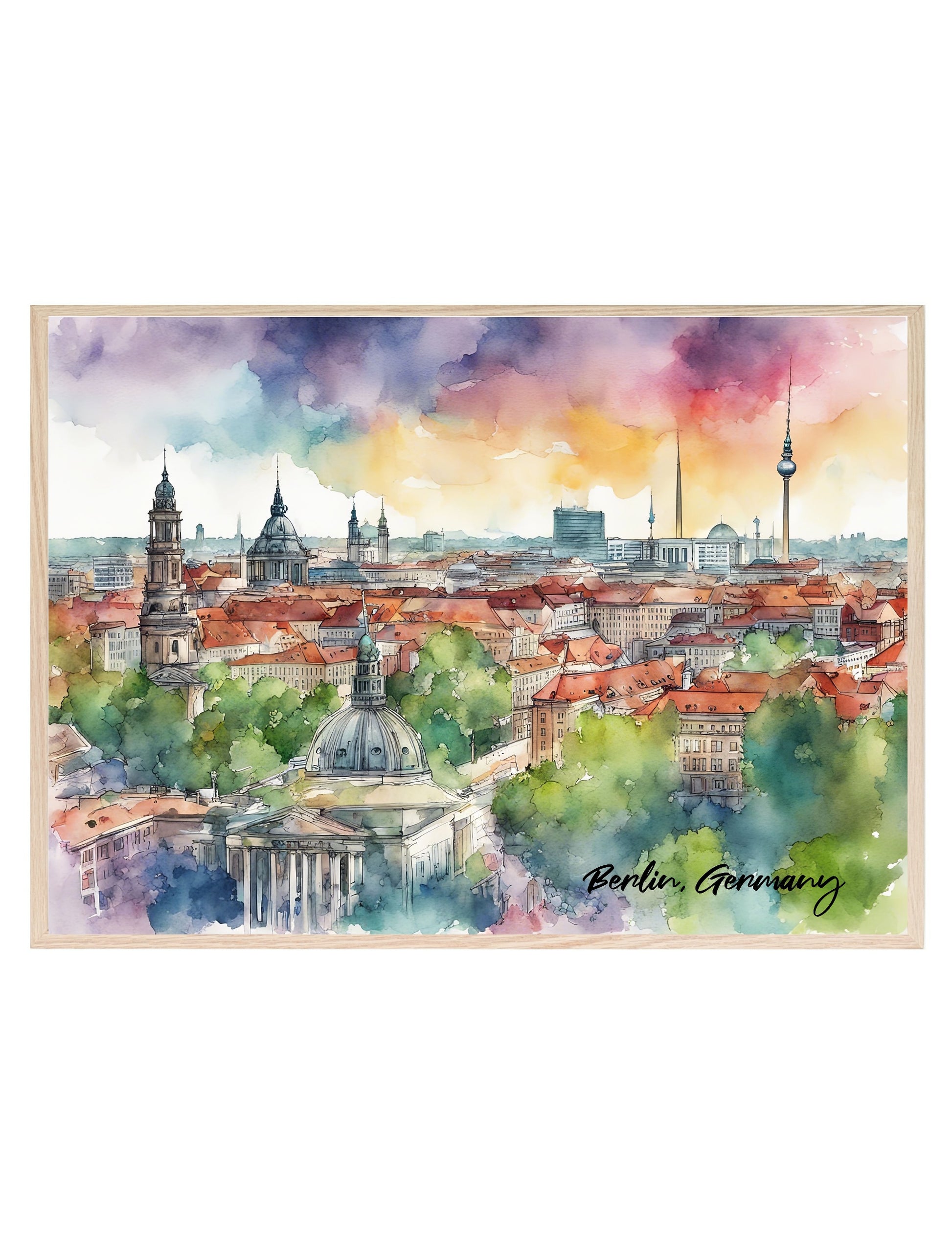 Berlin, Germany Print | Water Coloured Wall Art