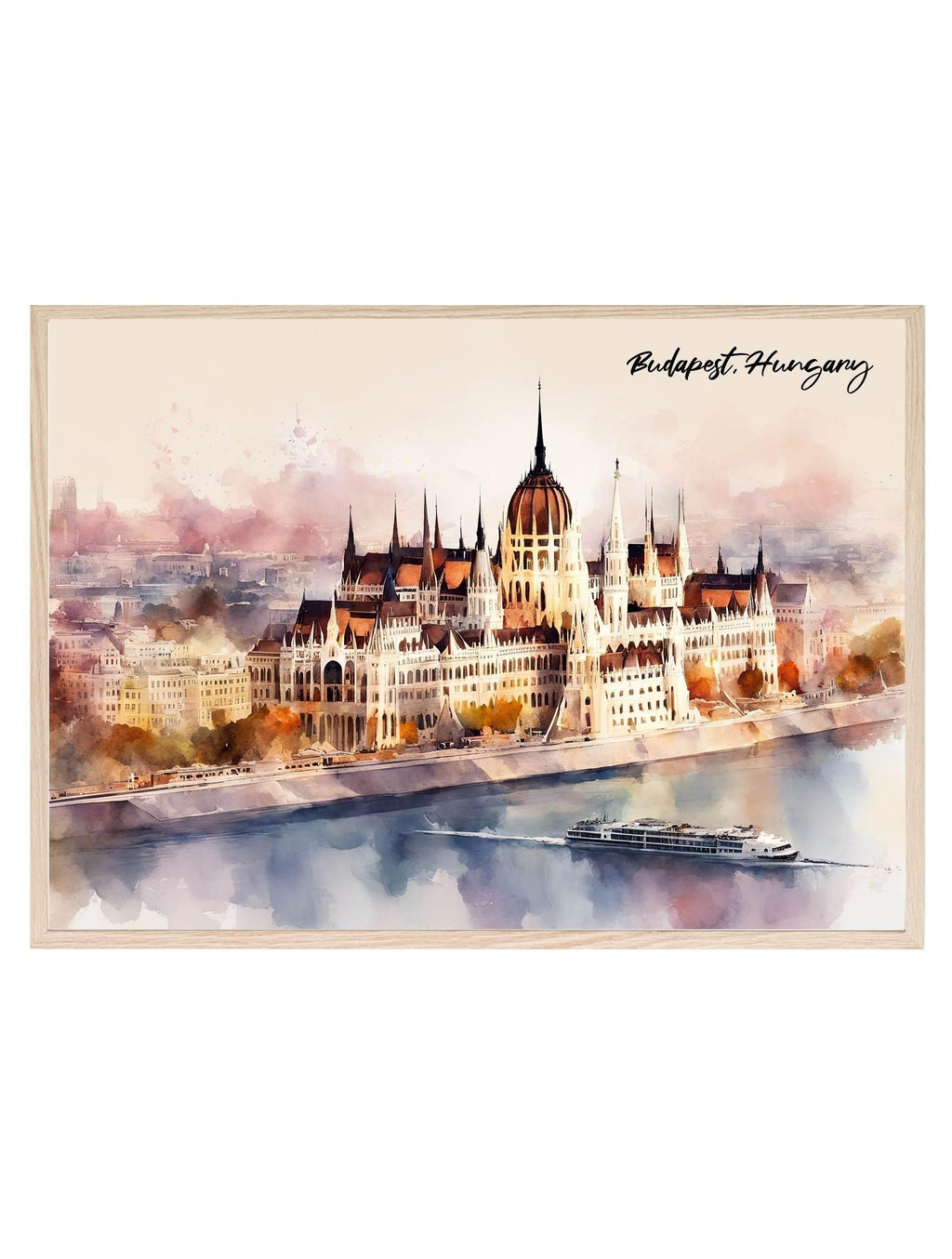 Budapest, Hungary Print | Water Coloured Wall Art - Larosier Prints