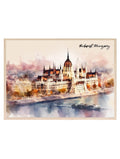 Budapest, Hungary Print | Water Coloured Wall Art - Larosier Prints