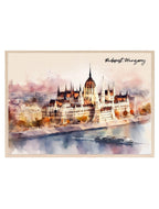 Budapest, Hungary Print | Water Coloured Wall Art - Larosier Prints