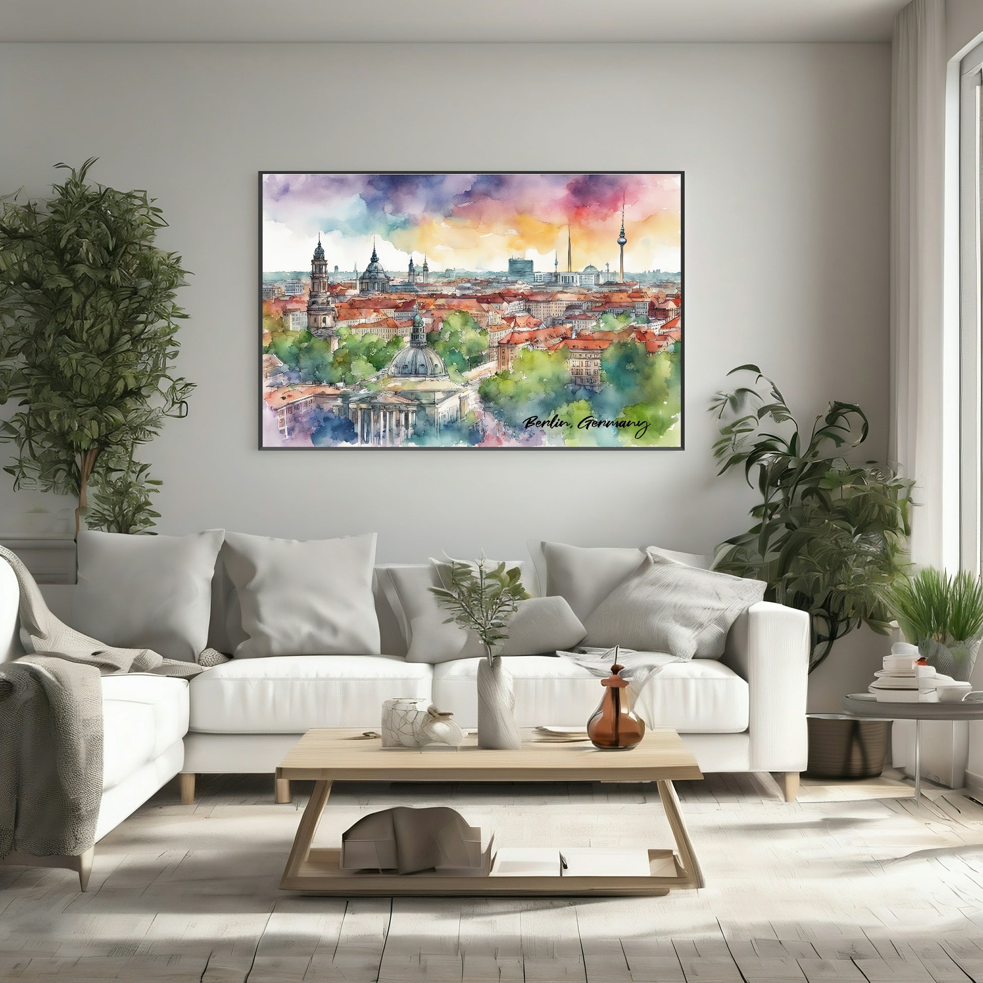 Berlin, Germany Print | Water Coloured Wall Art