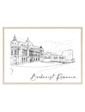 Bucharest, Romania Print | Illustrated Wall Art - Larosier Prints