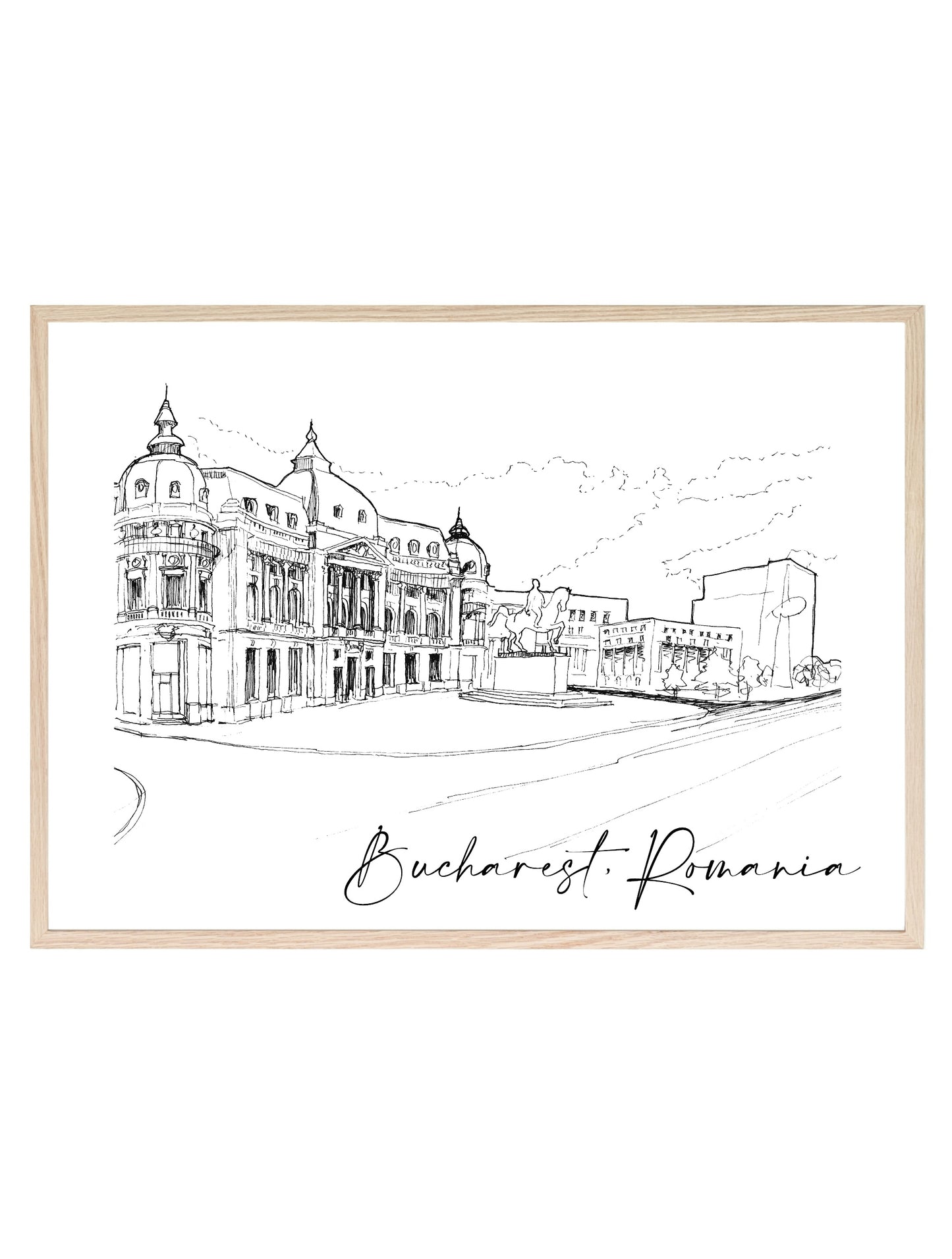 Bucharest, Romania Print | Illustrated Wall Art