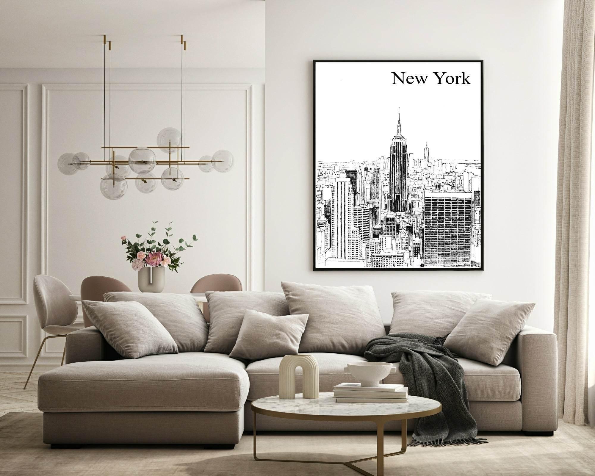 New York Print | Illustrated Wall Art - Larosier Prints