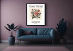 Flower Market of Bucharest, Romania Print | Floral Travel Wall Art - Larosier Prints
