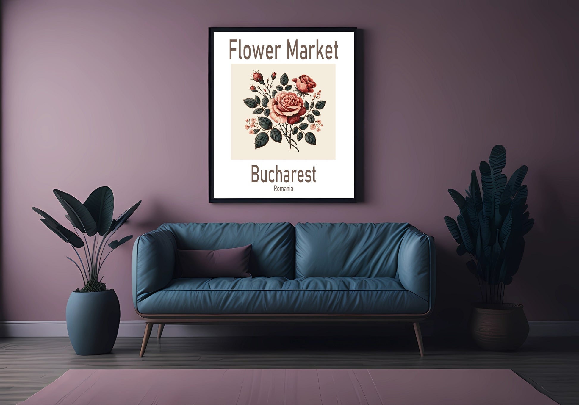 Flower Market of Bucharest, Romania Print | Floral Travel Wall Art