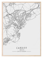 Cardiff Wales Print | Travel Map Wall Art - Larosier Prints