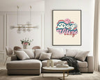 Dog Vibes Print | Retro Pet Lovers Wall Art - Larosier Prints